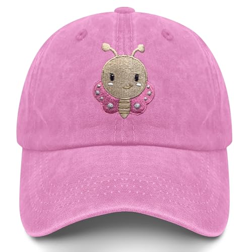 Embroidered Kids Hat, Cute Butterfly Hat, Animal Baseball Cap Gift for Boys Girls