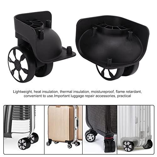 Suitcase Caster, 1 Pair Caster Wheels Plastic Luggage Swivel Casters Mute Suitcase Swivel Wheel Repalcement Parts for Suitcase Trolley Luggage3