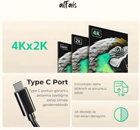 Zilevo Type C To Hdmi Kablo Çevirici Dönüştürücü Adaptör 4K 2K Notebook Tv Monitör Görüntü Aktarıcı - Görsel 4