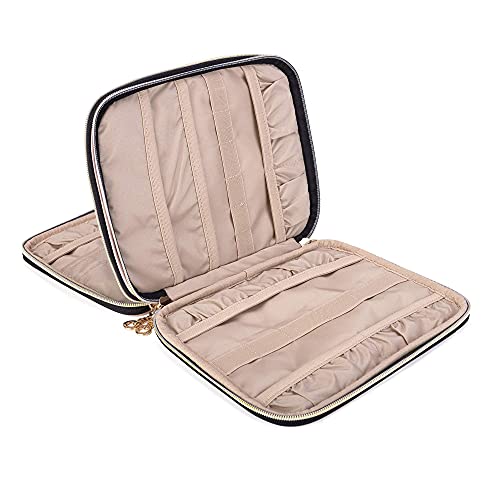 Teamoy Crochet Hook Case(up to 8”), Circular Knitting Needle Storage Bag, Travel Organizer Bag for Crochet Hook and Knitting Accessories, Misty Rose (Bag Only, Patent Design)