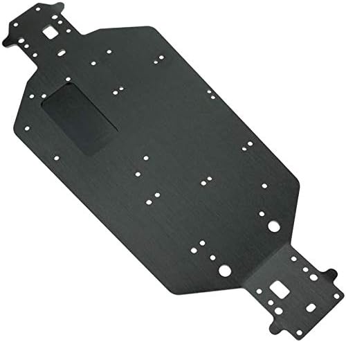 Nrpfell For HSP 04001 Metal Aluminum Chassis Upgrade Parts for 1/10 RC Buggy XSTR Truck 94111 Redcat EPX,Black