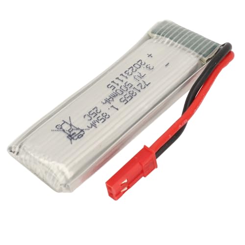 Alomejor 3,7 V Flugzeug-Lithiumbatterie, 500 MAh, Leichtes Design, Überladung mit Rotem JST-Stecker für U818A H37