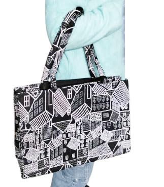 Global Impex Stylish Buoy Tote Bag for Girls & Women | Sturdy Cotton Blend Jacquard | Double Shoulder Ladies Handbag Purse For Daily & Office,Travel Use | Zip Pocket | Handcrafted BlockwhiteBW04 3 41XaAbV8QmL. SL500