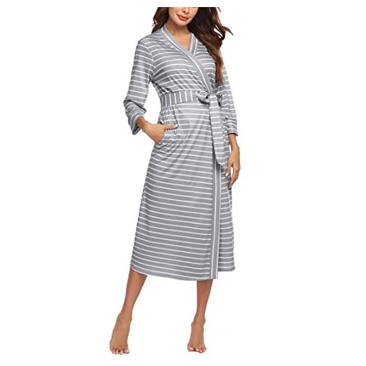 Unibelle Dam morgonrock bomull badrock lång ljus Kimono Maxi tunn bastu rock mjuk rock väska kvinnor morgonrock S-XXL