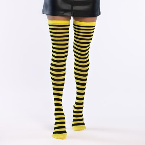 Boland 02250 - Strümpfe Honigbiene, Damen, One Size, Bienenkostüm-Accesoire, Karneval, Themenparty, Mottoparty
