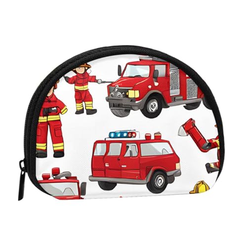 Petit porte-monnaie pour enfants et filles en pompiers, porte-monnaie à fermeture éclair, pour pièces de monnaie, clés, vous pouvez également ranger les...