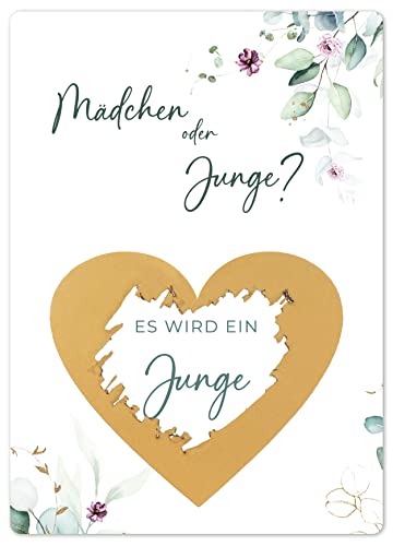 Joli Coon Rubbelkarte Geschlecht verkünden - Es wird ein Junge - Gender Reveal Party - Boy or Girl