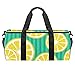 Desheze Sporttasche für Kinder Frucht-Zitronen-Streifen Reisetasche Klein Schwimmtasche Wasserdicht Schultertaschen Badetasche Handtasche Umhängetasche Tasche für Sport Fitness Gym 45x23x23cm