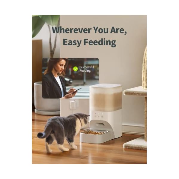 KALADO Automatic Cat Feeders, Timed Cat Feeder with Desiccant Bag for Pet Dry Food, up to 10 Meals with Portion Control, Battery and Plug-in Power KALADO Automatic Cat Feeders, Timed Cat Feeder with Desiccant Bag for Pet Dry Food, up to 10 Meals with Portion Control, Battery and Plug-in Power