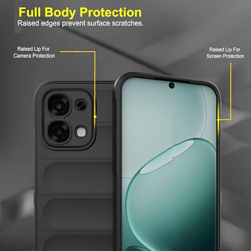 Image of Zapcase Back Case Cover for Oppo F33 5G | Compatible for Oppo F33 5G Back Cover | Liquid Silicon Magic Case with Camera Protection | Black