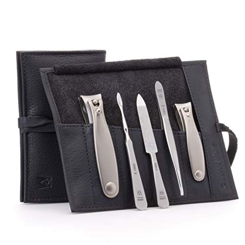 GERMANIKURE 5pc Manicure Set in Black Leather Case - Made