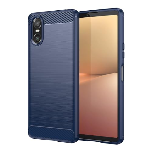 owlhold Coque pour Sony Xperia 10 VI, Housse Premium TPU Souple Texture Fibre de Carbone Etui Protection Téléphone Antichoc, Anti-Rayures, Anti-Dérapante,...