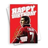 Format carte A5 HWC Trading Eric Cantona Carte d\'anniversaire pour fans et supporters de football