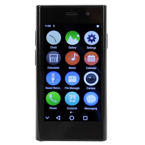 SIXRUN Smartphone Pequeño XS24Pro, Material ABS, 2 GB de RAM, 16 GB de Almacenamiento, Diseño Compacto de 3,0 Pulgadas para Viajes y Uso Diario (Black)