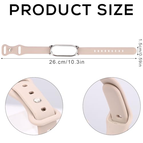 Verstellbares Armband Kompatibel mit Plaud NotePin AI Voice Recorder, Silikon Tragbares Ersatzband für Plaud NotePin AI Zubehör (Starlight)