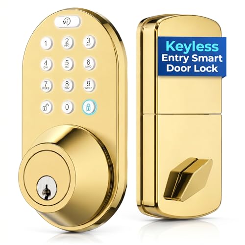 Serrure de porte d'entrée en laiton avec clavier à code numérique amélioré - 3