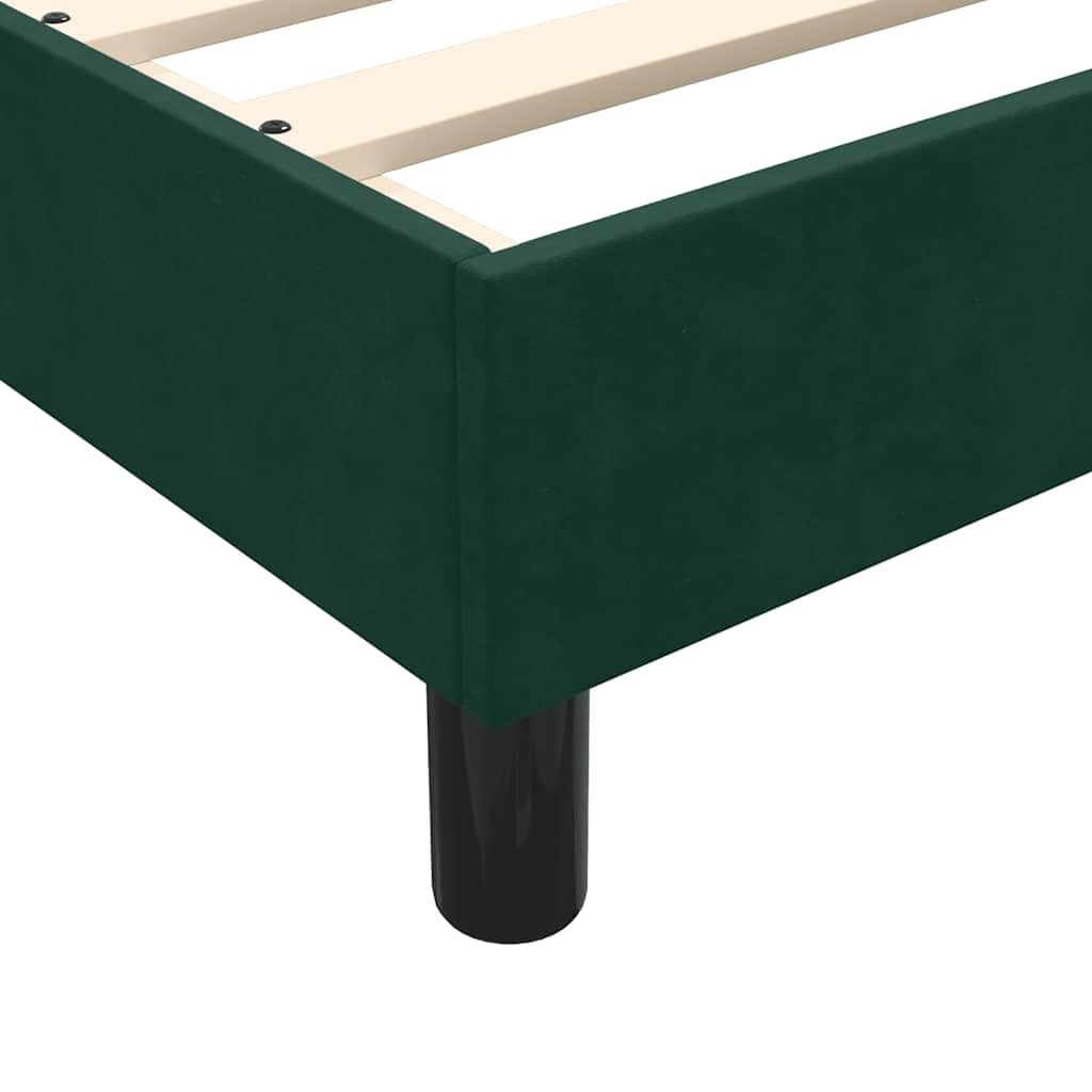 Samtbezug mit Lattenrost Boxspringbett Dunkelgrün 180x210 cm | Boxspringbett ohne Matratze Dunkelgrün 180x210 cm Samt Bettgestell mit Lattenrost Komfort Luxus Doppelbett