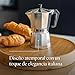 Imagen de Florina Cafetera Italiana 6 Tazas  I Cafetera Italiana Inducción de Aluminio GRANDE I Cafetera Moka para Preparar Café Espresso Italiano I Apta para Cocina de Cerámica
