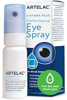 Artelac Eye Spray, Hydra Plus Performance Dry Eye Spray, Dry Eyes Treatment, Immediate Relief Eye Spray For Tired And Dry Eyes, Preservative Free Eye Mist, Eye Spray For Itchy, Gritty Eyes, 10ml