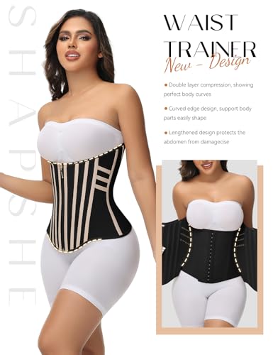 Image of SHAPSHE Waist Trainer for Women Tummy Control Corset Sport Workout Body Shaper Postpartum Belly Band Gym