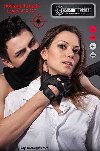 18" X 12" Hostage Targets For Shooting Featuring Photo-Realistic Designs | Bad Guy Paper Targets | Ideal For Law Enforcement Training (40 Pack Hostage 10 Of Each) #TOP3