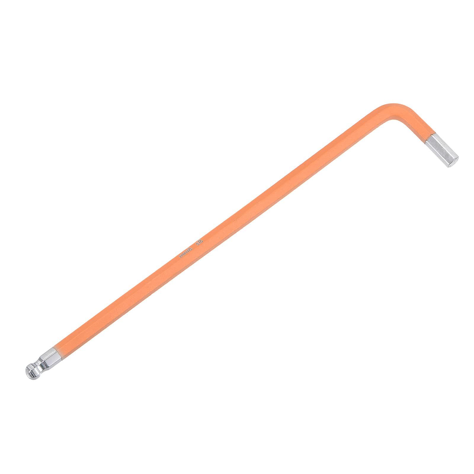 Unifizz Llave hexagonal con extremo de bola de 5 mm, llave Allen de brazo largo en forma de L S2 herramienta de reparación de acero