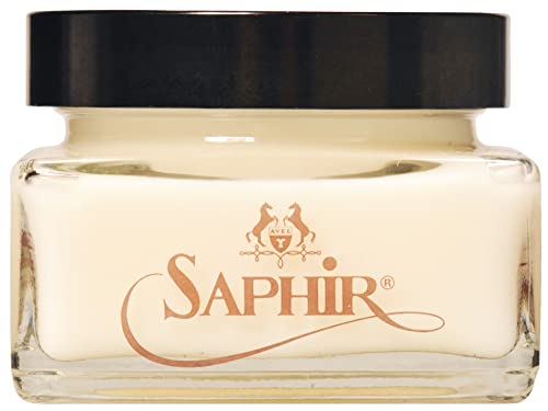Image of Saphir Medaille d'Or Pommadier Cream 75ml - Natural Cream Leather Shoe Polish, Leather Conditioner for Boots, Handbags