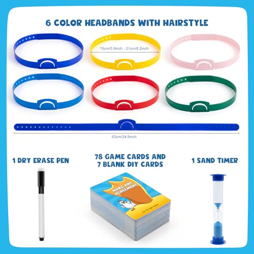 Quilinz Juego 2 en 1 con Bandas para Cabeza y Cartas Tabú miniatura 2