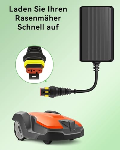 RENGOGA 28V 1.3A Netzteil Ladegerät kompatibel mit Husqvarna Automower 105, 305, 310, 315, 315X, 405X, 415X, 310 Mark II, 315 Mark II, Gardena R50Li, R70Li, R80Li, Sileno City, Life, Minimo Mähroboter