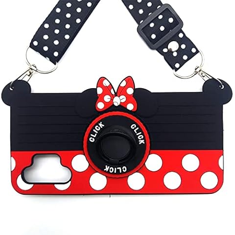 for Samsung A13 Case Cute Galaxy A13 Case 3D Carton Camera with Ring Grip Holder Kickstand Lanyard Strap Teens Girls Women Silicone Cute Phone Case Rubber Cover for Samsung Galaxy A13 5G (A13) Cover