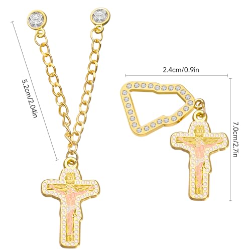 Mexico Jesus Cross Hat Pins, Distinctive Baseball Hat Pin Decoration, Fashion Christianity Cross Lapel Hat Pin Brooch, New Baseball Hat Decoration Accessories Easter Gift for Women Men3