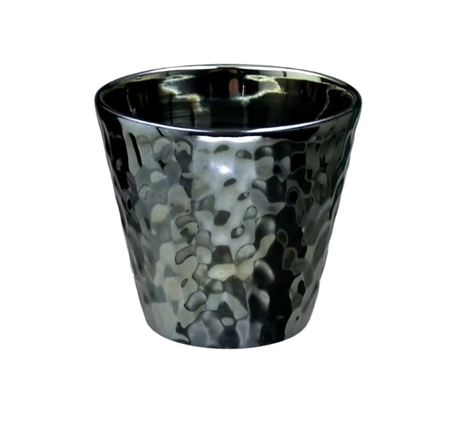 ??????(Yamakatsuminotouen) Yamakatsu Mino Toen REI-2052BT Rock Cup, 4 Colors, 10.1 fl oz (300 ml), Japanese Pattern, Ceramic, Dishwasher Safe, Microwave Safe, Beautiful Gift, Black Raster