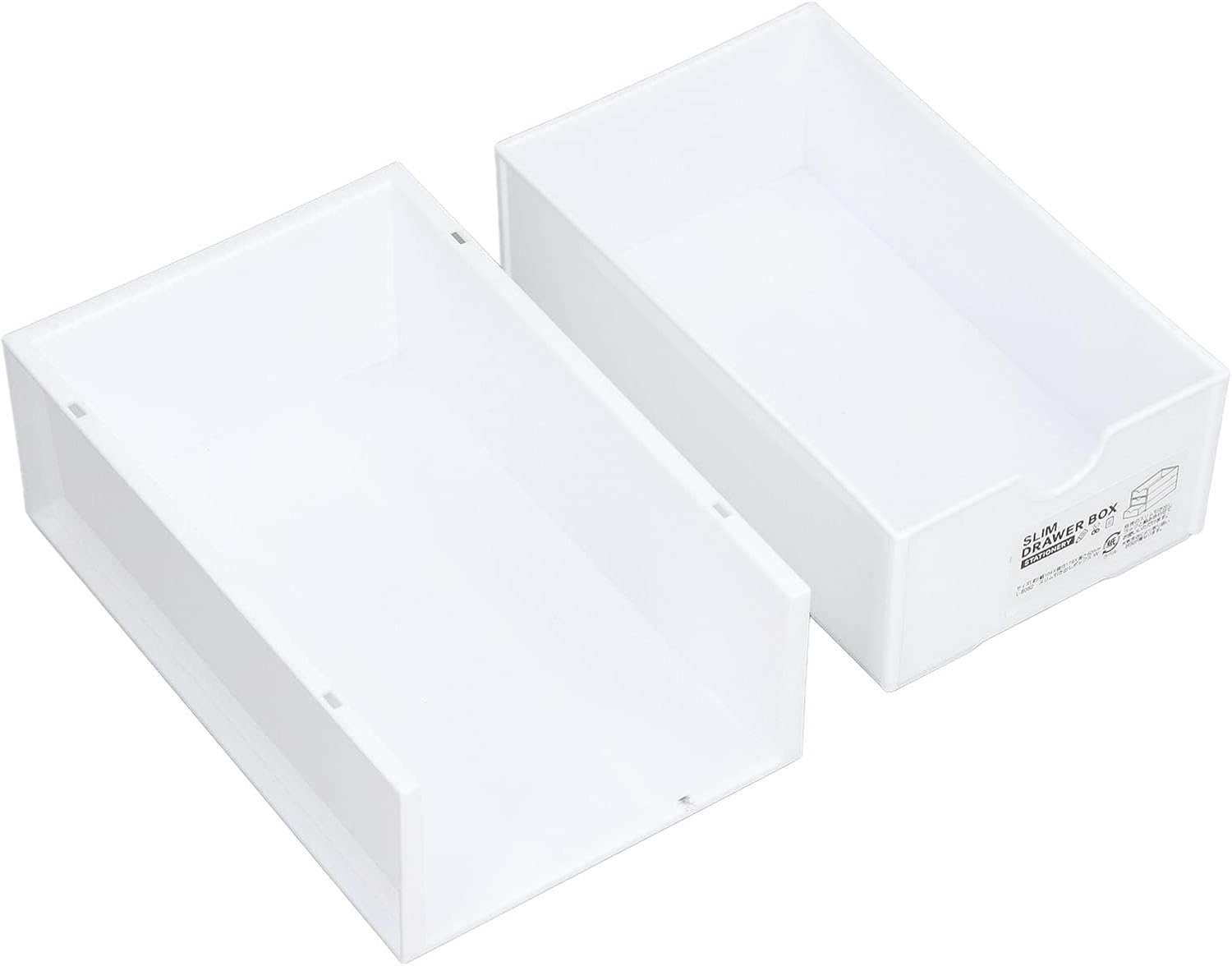 1 Pack Storage Box Stackable PP Material Large Capacity Classified Storage Strong Drawer Box Stacking Drawer(white)