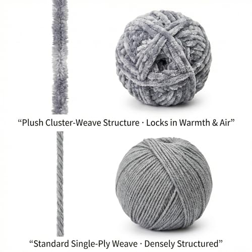 Image of HOUSE CREATIVITY Chenille Crochet Kit for Beginners, Make 2 Ultra-Soft Cat Plushies, Amigurumi Crochet Starter Kit with Video Tutorial, Plush DIY Craft Kit with Chenille Yarn, Hook, Eyes & Stuffing