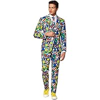 OppoSuits Traje de baile Crazy para hombre, Super Mario, viene