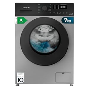 Cecotec Bolero DressCode 7150 Inverter Steel A. Waschmaschine, 7 kg, mit 1400 U/min, Inverter Plus-Motor, 12 Programme, Steam Max und Effizienzklasse A, effizientes und leises Waschen.