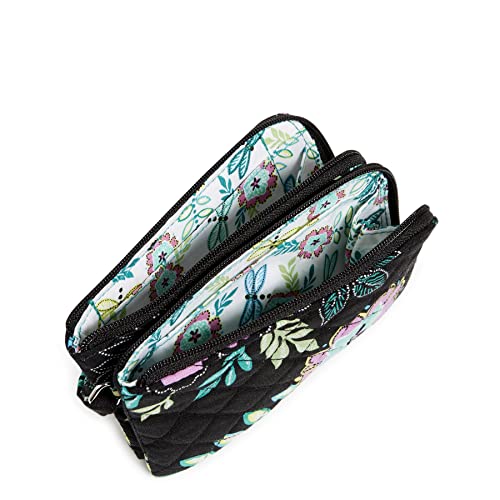 Image of Vera Bradley Women's Cotton Double Zip ID Case Wallet With RFID Protection