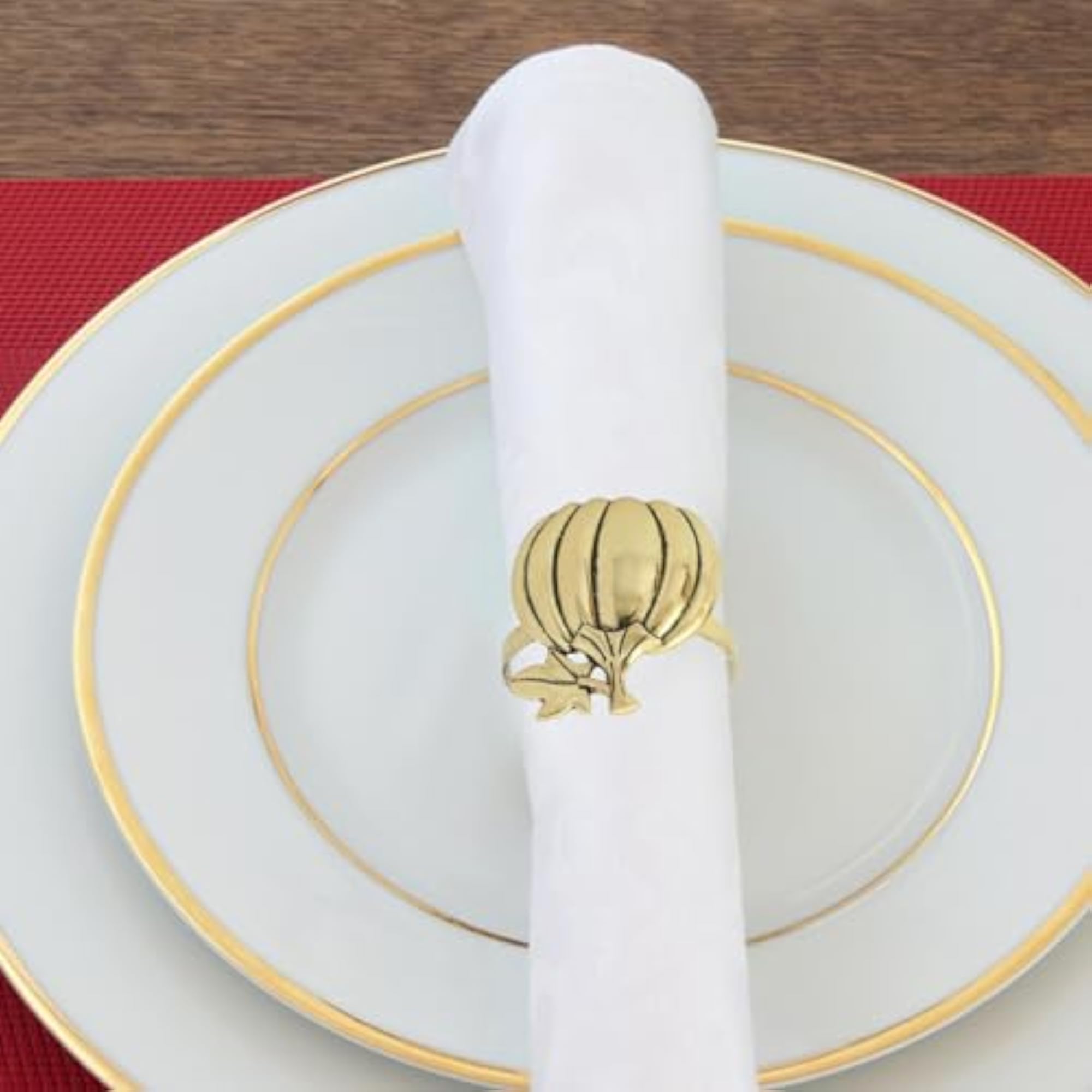 6Pcs Pumpkin Napkin Rings for Table Parties