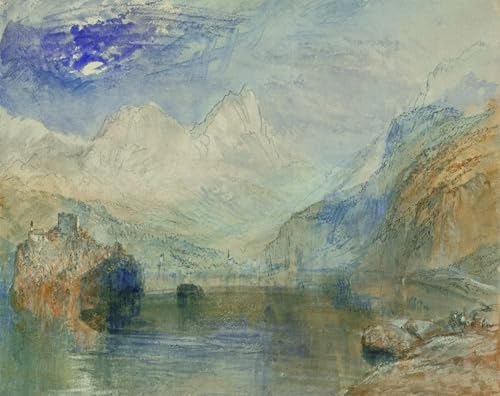 Imprimé sur toile le Lauerzersee par Turner 60x90cm pour décoration de bureau