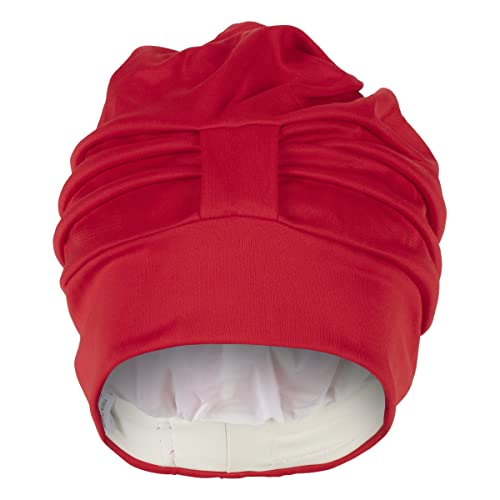 Fashy Turbante da nuoto da donna in tessuto con striscia di velcro - rosso