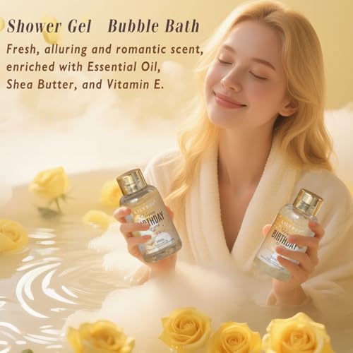 24Pcs Happy Birthday Gifts for Women Mom - Luxury Birthday Presents Spa Gift Set, Bath and Body Gift for Sister Girlfriend Wife Grandma with Necklace, Birthday Gift Set Idea for Women Female Friends - Image 4