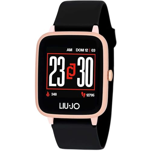 Montre connectée LiuJo Go femme étanche IP68 boîtier noir or rose SWLJ046