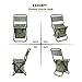 LEADALLWAY Fishing Chair with Cooler Bag Foldable Compact Fishing Stool,Green