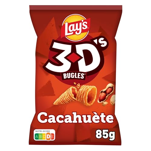 LAY'S 3D's Biscuits soufflés saveur cacahuète 85 g