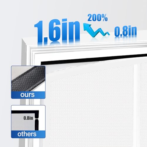 Image of Magnetic Screen Door Upgraded PET Mesh Stronger Than Fiberglass and Polyester,Hands Free,Keeps Bugs Out,Pet & Kid Friendly,Suitable for Sliding Door,Large Patio Door and French Door-72''x80''