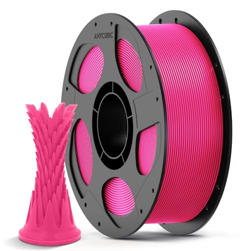ANYCUBIC Refill PLA und Spool Kit 1KG Magenta, 1,75mm Filament 3D-Druckmaterialien mit Hoher Fließfähigkeit, Neatly Wound, Intelligente Identifikation 1KG Magenta 1KG