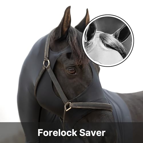 Image of RESISTANCE Premium Horse Hood Full Zipper with Face & Forelock Saver - Horse Sleazy Slickers and Horse Care Sheet