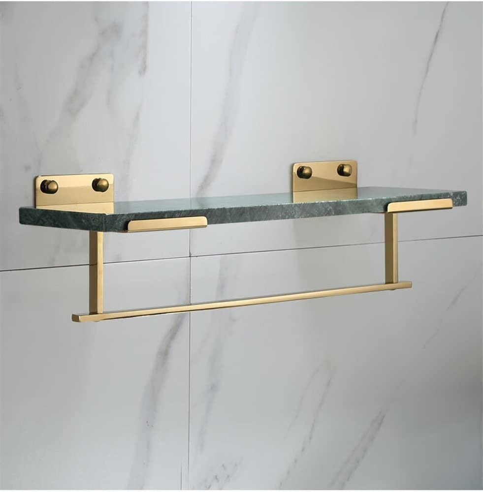 LRTYZBD Shower Caddy Bath Marble Bathroom Shelf Mirror Front Wall Mounted Cosmetic Skin Product Storage Rack with Towel
