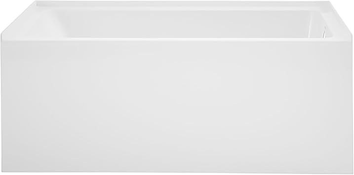 Voltaire 54 x 30 Skirted Right Drain Soaking Alcove Bathtub in Glossy White