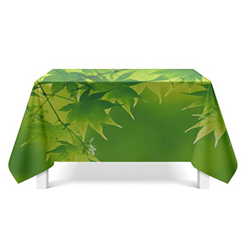 Aeici Mantel lavable hojas Camino de mesa poliéster Mantel para mesa de salón, Diseño 4, 140 cm x 140 cm